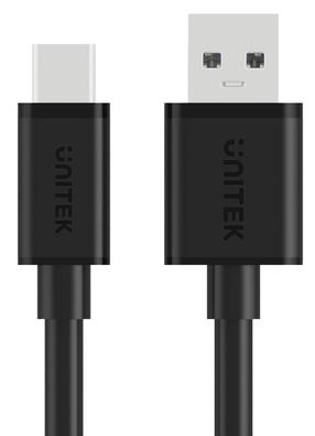 Laidas Unitek USB-A - USB-C Y-C480BK, 0.25 m, juoda sp.