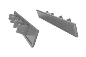 Terassilaua katted Bergdeck 150 mm x 25 mm, puit- ja plastkomposiit (wpc), 15 cm x 2.5 cm, hall v., 12 tk