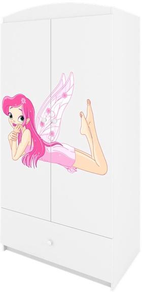 Vaikiška spinta Kocot Kids Babydreams Fairy With Wings, balta sp., 90 cm x 52 cm x 175.5 cm