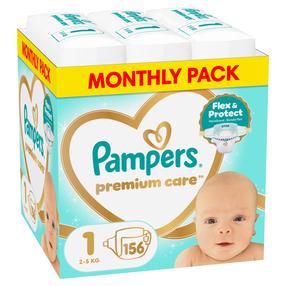 Mähkmed Pampers Premium Care, 1 suurus, 2 - 5 kg, 156 tk
