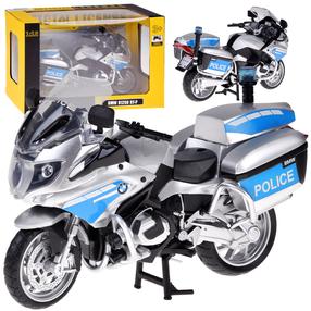Rotaļu motocikls MSZ BMW R1250 RT-P, 1:12, sudraba krās.