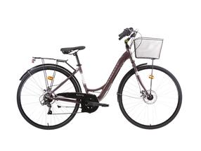 Velosipēds pilsētas Bottari Railway Lady 18v, 28 ", 18" rāmis, brūna krās., ar grozu