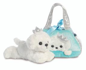 Плюшевая игрушка Aurora Poodle 150552F, синий цв./белый цв., 20 см