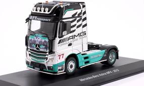 Žaislinis sunkvežimis Mercedes-Benz Actros MP4 2012, 1:43, mėlyna sp./balta sp.