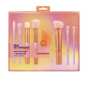 Dekoratīvās kosmētikas otu komplekts Real Techniques Level Up Brush + Sponge Set, 8 gab., daudzkrāsaina