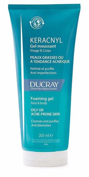 Näo puhastusgeel Ducray Keracnyl, 200 ml