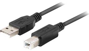 Кабель Lanberg CA-USBA-15CU-0018-BK USB Type-A Male, USB Type B Male, 1.8 м, черный цв.