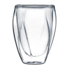  Dubultā stikla glāzes komplekts Ambition Twist, caurspīdīga krās., 0.3 l