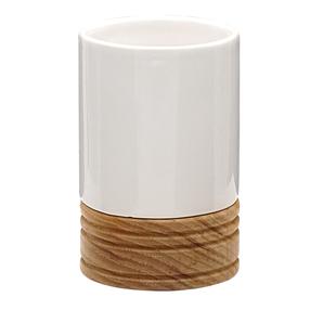 Vonios stiklinė Ridder Chic 2137101, balta/šviesiai ruda, 7.1 cm x 11 cm x 7.1 cm