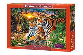 Пазл Castorland Family Of Tiger 2000 el. C-200825-2, 68 см x 92 см, 2000 шт., многоцветный