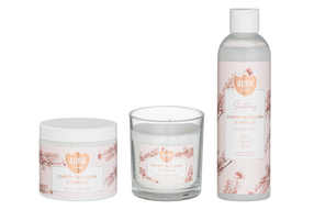 Namų kvapas, rinkinys Aura Cherry Blossom & Vanilla, 3 vnt. Balta sp./Rožinė sp.