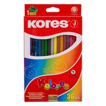 Spalvoti pieštukai Kores Kolores, 36 vnt.