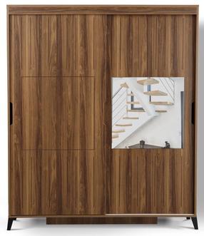 Spinta Kalune Design Pasific Home Fuga 180, riešuto sp., 180 cm x 60 cm x 216 cm, su veidrodžiu