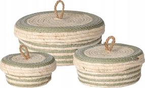 Grozu komplekts, paredzēts uzglabāšanai Home Styling Collection 70025, zaļa krās./brūngans krās., 26 x 26 x 10 cm