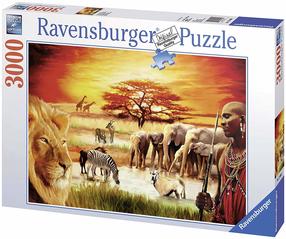 Пазл Ravensburger Savannah Animals 17056, 121 см x 80 см, 3000 шт., многоцветный
