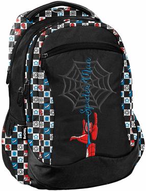 Skolas mugursoma Paso BeUniq Spider man, zila krās./balta krās./melna krās., 41 cm x 30 cm x 18 cm