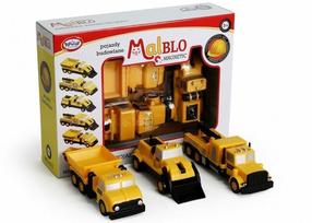  Строительная техника Malik MalBlo Magnetic Construction Vehicles 9839361, желтый цв.