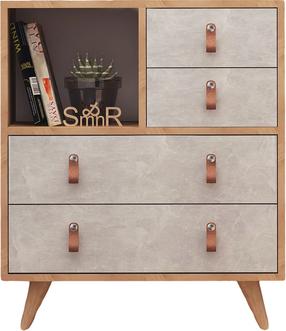 Komoda Kalune Design Witlof 811MDD3406, ąžuolo sp./balta sp., 88.6 cm x 70 cm x 40 cm