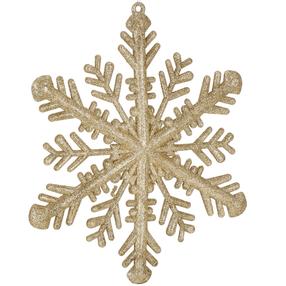 Eglutės žaisliukų rinkinys Springos Snowflakes CA0782, aukso sp., 30 cm, polipropilenas (pp)