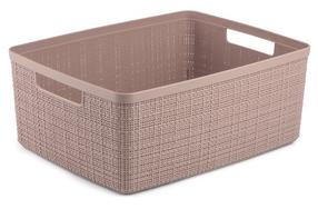 Krepšelis, skalbiniams/įrankiams/daiktų saugojimo Curver Jute, 12 l, rožinė sp., 36 x 28 x 15 cm