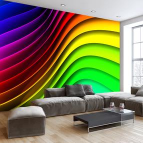 Fototapetas Artgeist Rainbow Waves, 210 cm x 210 cm
