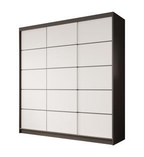 Skapis ADRK Greta, balta krās./melna krās., 200 cm x 58 cm x 215 cm