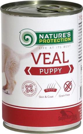 Märg koeratoit Nature’s Protection Puppy, vasikaliha, 0.4 kg