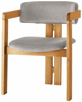Valgomojo kėdė Kalune Design CO-035 974NMB1760, matinė, ąžuolo sp./pilka sp., 49 cm x 58 cm x 76 cm