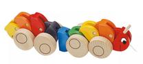 Lavinimo žaislas Woodyland Color Pull Along Centipede