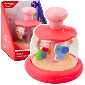 Lavinimo žaislas Huanger Push & Tumble, 15.2 cm, rožinė sp.