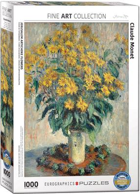 Pusle Eurographics Fine Art Claude Monet Jerusalem Artichoke Flowers, 67.56 cm x 48.89 cm, 1000 tk, mitmevärviline