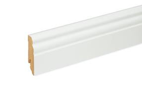 Põrandaliist, 240 cm x 7 cm, valge v.
