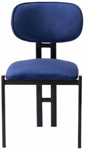 Kėdžių rinkinys Kalune Design Muriz 4967 974NMB1972, matinė, juoda sp./tamsiai mėlyna (navy) sp., 47.5 cm x 43 cm x 83 cm, 2 vnt.