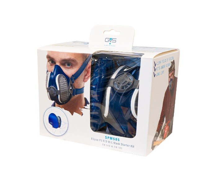 Poolmask GVS, sinine v./must v.
