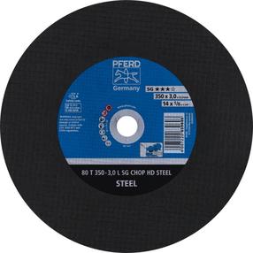 Pjovimo diskas kampiniam šlifuokliui Pferd SG Chop HD Steel, 350 mm x 3 mm x 32 mm
