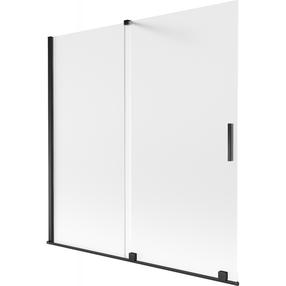 Dušas siena Mexen Velar, 160 cm x 150 cm, caurspīdīga krās./melna krās./matēta faktūra