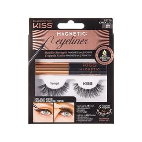 Magnētiskās skropstas, komplekts Kiss Magnetic Tempt, 2 gab., melna krās.
