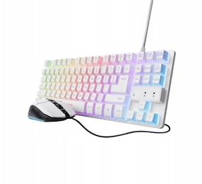 Vadu tastatūras un peles komplekts Trust GXT 798W 2-in-1, EN, balta krās.