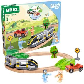 Žaislinis traukinys su bėgiais Brio World Bluey 63614400, -