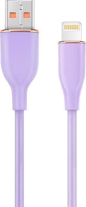 Провод Gembird Premium silicon USB Type-A Male, Lightning Male, 1.5 м, фиолетовый цв.