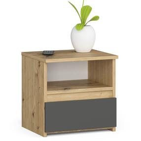 Naktsskapītis Akord CL1, pelēka krās./artisan oak krās., 40 cm x 40 cm x 35 cm