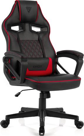 Игровой стул SENSE7 Knight, 60 x 68 x 110 - 119 см, черный цв./красный цв.