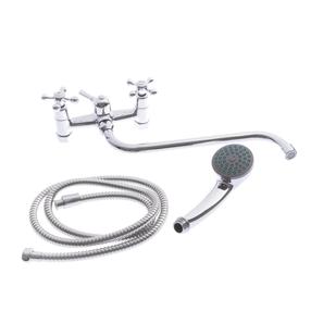 Смеситель для ванны с душевым набором Thema Lux Tulsa CD-53403A, хромовый цв.