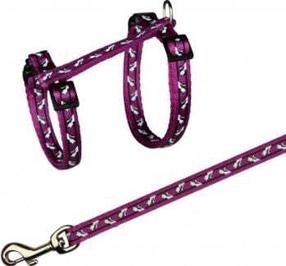 Kassi rakmed koos rihmaga Trixie Adjustable cat harness TX-4142, 27 - 46 cm x 10 mm, mitmevärviline