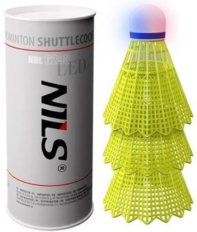 Badmintona volāns Nils LED Multicolor Shuttlecocks NBL6293, 3 gab.