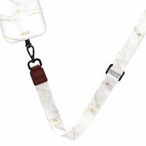 Telefono dirželis Mio Lanyard White Marble, balta sp., Universali
