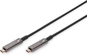 Kabelis Digitus USB-C - USB-C 4K AK-330160-150-S USB-C, USB-C, 15 m, juoda sp.