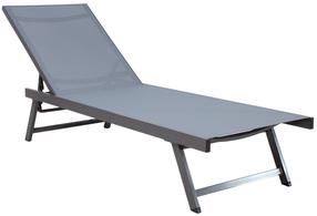 Prekė su pažeista pakuote. Lauko kėdė Home4you Ario 13306, pilka sp., 192 cm x 60 cm x 32 - 96 cm