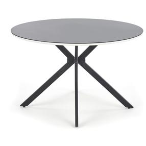 Stalas Avelar, balta sp./juoda sp., 120 cm x 120 cm x 76 cm