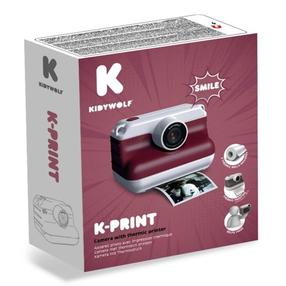 Kiirkaamera lastele KidyWolf K-Print, punane v.